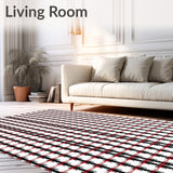 Gingham Style Featuring Crisscross Stripe Arrangement(Black)