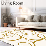Luxury Marbled Swirl Elegant Flowing Abstract Artistic Decoration (Gold)