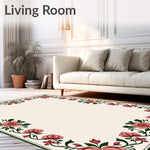 Rose Garden Tapestry Design Floor Covering (Pink) - ODIKA