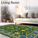 Bathroom with Floral Leaf Design(Green)