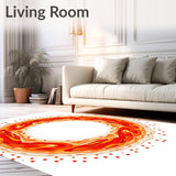 Ripple Wave Dappled Sunset Abstract Artistic Furnishing(Orange)