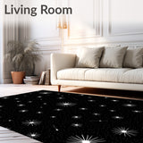 Celestial Starburst with Interlocking Constellation Motifs (Black)