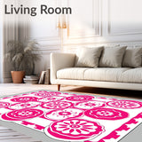 Whimsical Daisy Chain Motif With Artistic Borders (Pink)