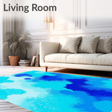 Abstract Watercolor Splash Artistic Contemporary Modern(Blue)