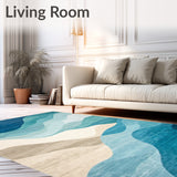 Tranquil Oasis Scatter Abstract Ocean Wave(Blue)