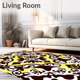 Damask Scrollwork with Ornate Victorian(Yellow)