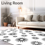 Starburst Explosion Motif Comfort Floor Treatment (Black) - ODIKA
