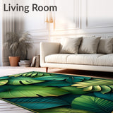 Vibrant Tropical Leaf with and Gold Accents(Green)