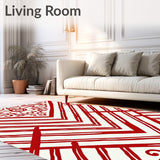 Cane Stripe Chevron with Sweet Holiday Charm(Red)