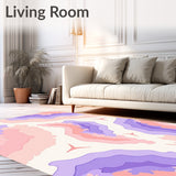 Abstract Watercolor Brush Strokes with Gradient Waves(Pink)