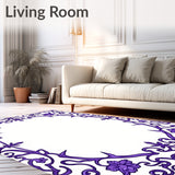 Ornamental Scrollwork with Interlaced Floral and Vine (Purple)