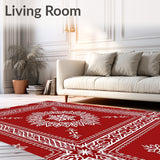 Nordic Interlocking Snowflake Medallion Festive(Red)