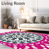 Burst Radial Symmetry Kaleidoscope Inspired Art(Pink)