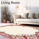 Opulent Baroque Garden Interlocking Vinework Floral Rhapsody(Red)