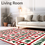 Nordic Inspired Noel Quilt Tapestry Accent(Red)