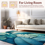 Tropical Breeze Mosaic with Monstera and Areca Leaf Interplay(Teal)