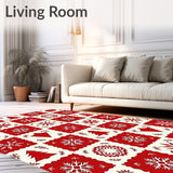 Nostalgic Wintertime Patchwork Decorative Centerpiece(Red)
