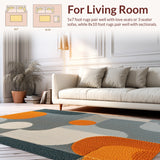 Ultra Soft Area Rug, Non Slip, Stain Resistant, Washable Area Rugs for Living Room, Bedroom, Modern Abstract Geometric(Gray)