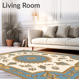 Autumn Providence Floral Medallion Vintage Heirloom Treasure(Beige)