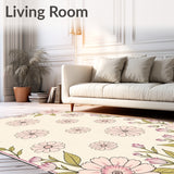 Whimsical Fairy Tale Garden Bloom Design Accent with Floral Charm(Beige)