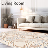 Transitional Lattice Interwoven Abstract Modern Stylish Design (Beige)