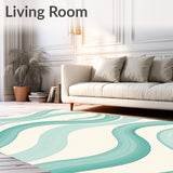 Tranquil Brushstroke Abstract Wave Minimalist Eco Friendly(Ivory)