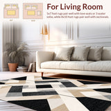 Elassa Inspired Abstract Geometry with Layered Motifs(Black)