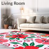 Tropical Hibiscus Scroll Design(Red)