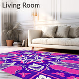 Celestial Starburst Design with Intricate Petal Motifs (Purple)