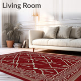 Antiqued Lattice Filigree Jewel Embellished Craftwork(Red)