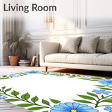 Enchanting Blossom Meadow Artistic Framework Composition(Blue)