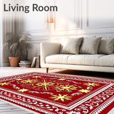 Nordic Starburst Celebration with Festive Embellishments(Red)