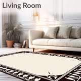 Quatrefoil Medallion Indoor with Decorative Border(Brown)