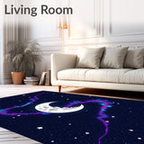 Celestial Constellation Bath with Moon and Twinkling Stars(Blue)