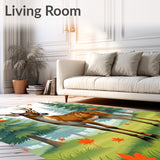 Enchanted Stag Through Mystical Woodland Haze(Brown)