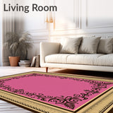 Classic Rococo Inspired Flourish with Ornamental Vine Overlay(Pink)