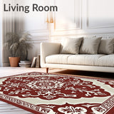 Distressed Vintage Medallion Heritage Classic Elegant(Brown)