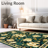 Abstract Boho Floral(Dark Green)