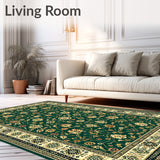 Beige Boho with Floral Motifs(Green)