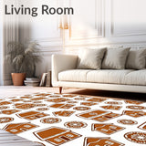 Gingerbread Village Whimsical Cookie House Seasonal Floor Covering(Brown)