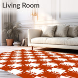 Harvest Plaid Checkered Lattice Countryside Decorative(Orange)