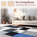 Ultra Soft Area Rug, Non Slip, Stain Resistant, Washable Area Rugs for Living Room, Bedroom, Modern Geometric Soft Non-Slip Living Room(Green)