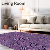 Abstract Paisley Swirls with Textured Surface Treatment(Purple)
