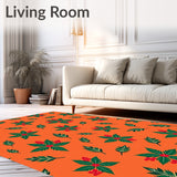 Holly Berry Wreath Festive Botanical Christmas Accent(Orange)