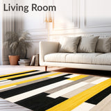 Bold Beige Black and Yellow Strie Accent(Yellow)
