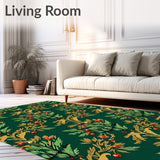 Pine Motif Non Skid with Rubber Base Holiday Theme(Green)