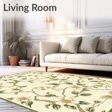 Garden Bloom Accent Charming Flower Decorative Mat(Beige)