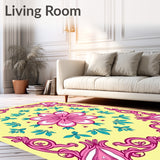 Blossoming Spring Garden Floral Medallion(Yellow)