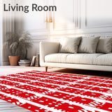 Holiday Checkered with Festive Gingham Design(Red)