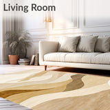Whisper Wind Area Beige Accent Gentle Flowing Design(Beige)